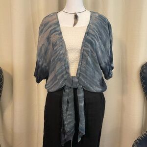 Young Fabulous & Broke Blue Tie-Dye Wrap